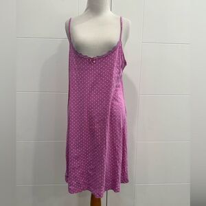 Charter Club Pink Chemise with Polka Dots